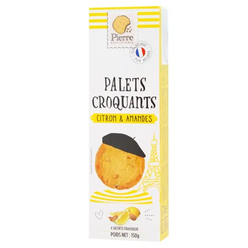 Печиво Pierre Biscuiterie вершкове з лимоном і мигдалем 150г