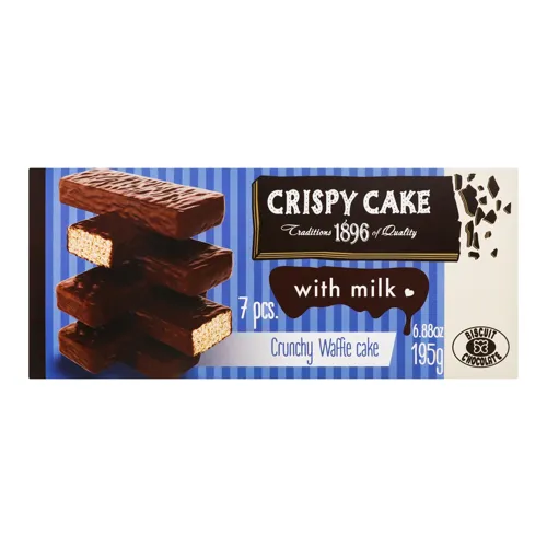 Торт вафельний з молоком Crispy Cake Biscuit Chocolate к/у 195г