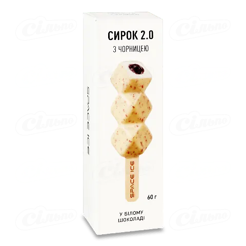 Сирок Space Ice ванільний з чорницею біла глазурь, 60г