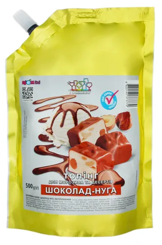 Топінг для морозива та десертів Шоколад-нуга Топпинг д/п 500г