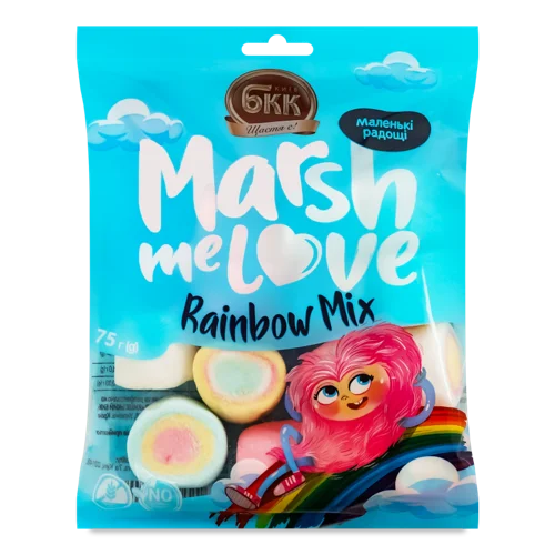 Маршмеллоу Rainbow Mix, Вищого Ґатунку, 75г