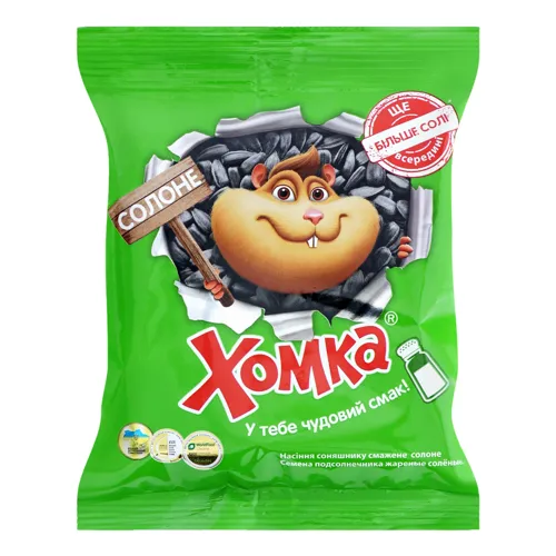 Насіння соняшнику смажене солоне Хомка м/у 80г