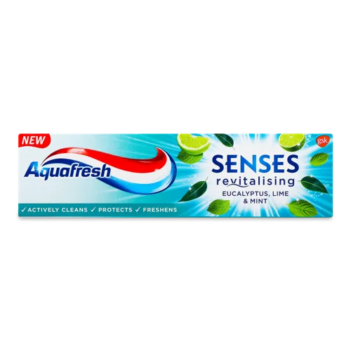 Зубна Паста Eucalyptus Lime Mint Senses Aquafresh, 75мл
