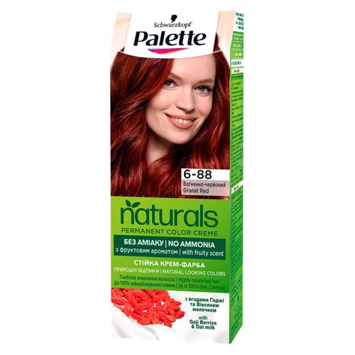 Фарба для волосся Palette Naturals без аміаку 6-88 вогняно-червоний