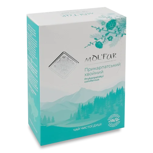 Чай Прикарпатський Хвойний, Вищого Ґатунку, Картонна Упаковка, 15х2г