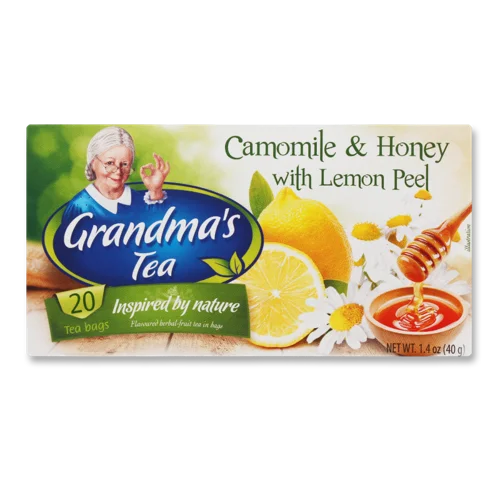 Чай Фруктовий Вищого Ґатунку Ромашка, Мед Та Лимон, 20*2г, Бабця Ягода