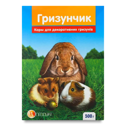 Корм Повнораціонний Для Декоративних Гризунів Гризунчик, Картонна Упаковка, 500г