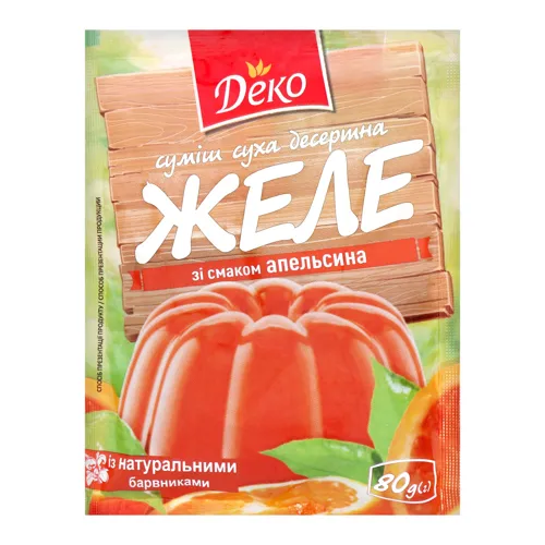 Желе зі смаком апельсина Деко м/у 80г