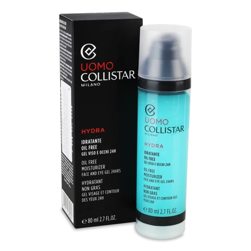 Гель для Обличчя Та Очей Чоловічий Зволожуючий Oil Free Hydra Uomo Collistar, 80мл