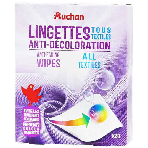 Серветки пастка-кольору Auchan Active Clean 20шт