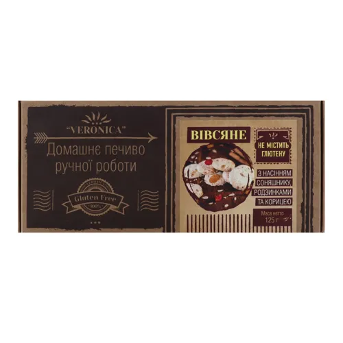 Печиво ЛТ Gluten Free 100% овсяне з насінням соняшника