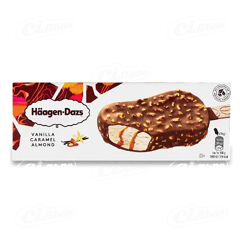 Морозиво Haagen-Dazs карамель-мигдаль-ваніль, 70г