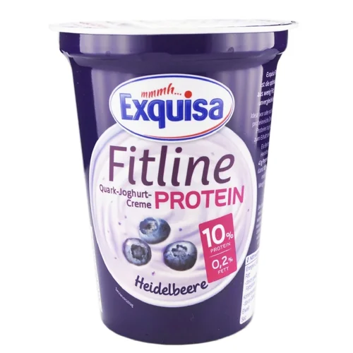 Крем-йогурт Exquisa Fitline протеїновий чорниця 10% 400г