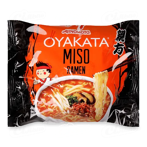 Локшина Oyakata «Рамен» зі смаком місо швидкого приготування, 89г