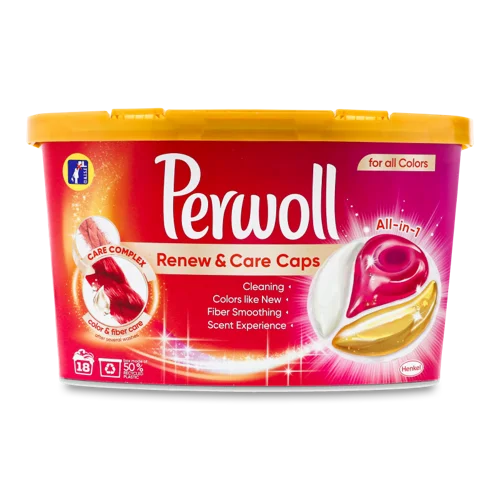 Засіб Для Прання Кольорових Речей Renew&Care Caps Perwoll 18х14.5г