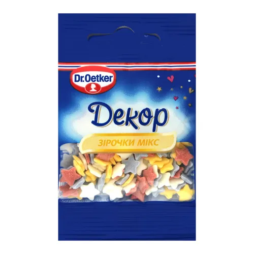 Посипка цукрова декоративна Зірочки мікс Dr.Oetker м/у 10г