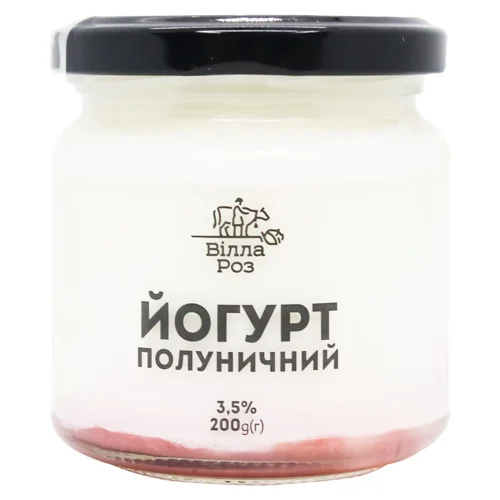 Йогурт Вілла Роз Полуничний 3,5% 200г