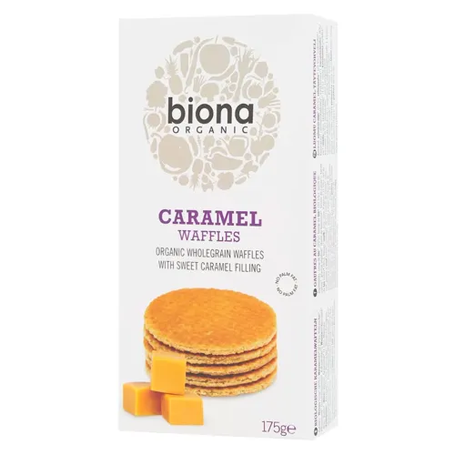 Вафлі Biona Organic з карамельним сиропом органічні 175г