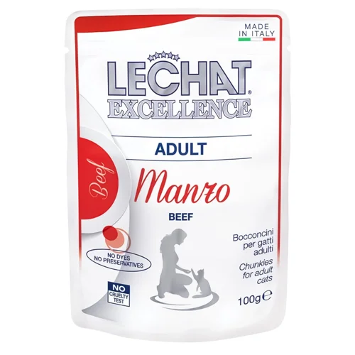 Корм вологий Monge LeChat Excellence з телятиною для котів 100г