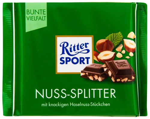 Шоколад молочний з лісовим горіхом Nuss-Splitter Ritter Sport м/у 100г