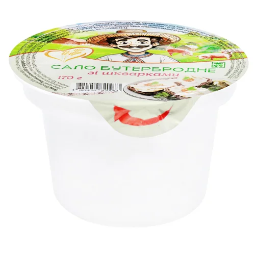 Сало бутербродне зі шкварками 170г