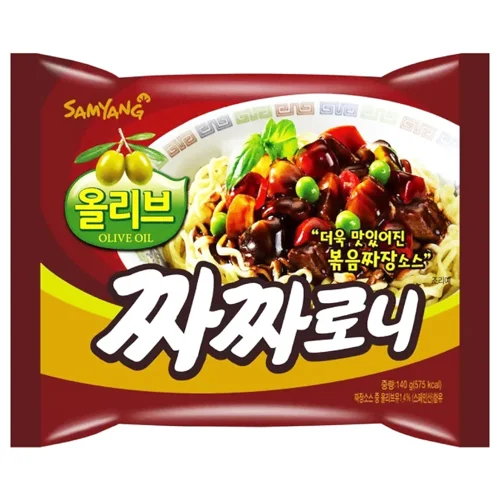 Лапша Samyang з оливковою олією та соусом чилі 140г