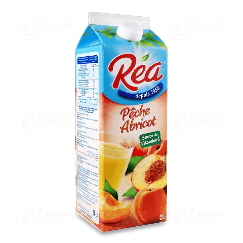 Напій соковий «Rea» персик-абрикос, 2л