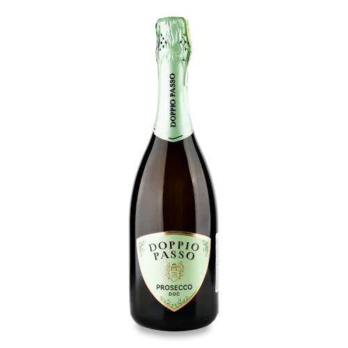 Вино ігристе біле екстрасухе DOC Спуманте Просекко Doppio Passo, 0.75л 11%