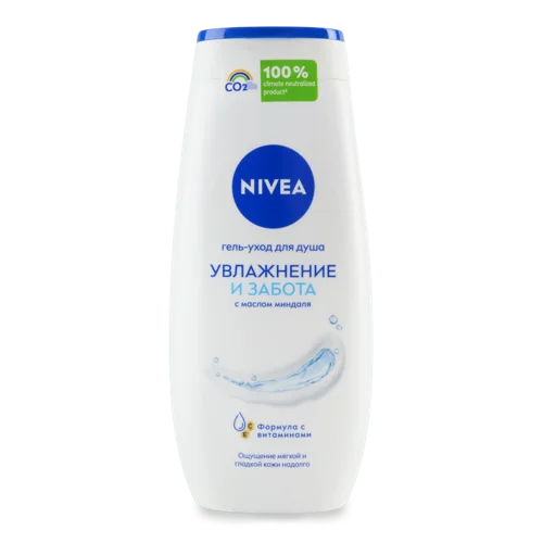 Гель-догляд для душу Зволоження та Догляд Nivea, 250мл