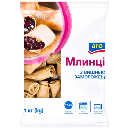 Млинці Aro з вишнею заморожені 1кг