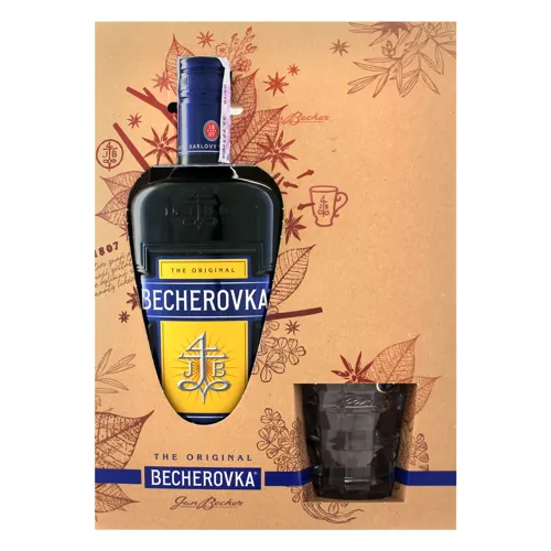 Настоянка Becherovka 38% 0,7л +бокал х6