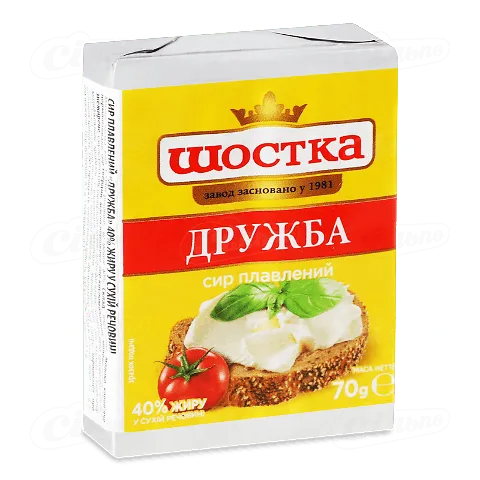Сир плавлений Шостка Дружба 40% 70г
