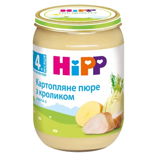 Пюре Hipp картопляне з кроликом 190г