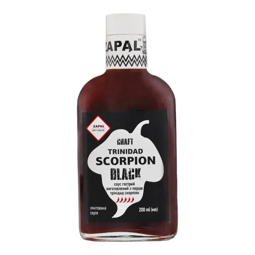 Соус гострий Trinidad scorpion black Zapal 200мл