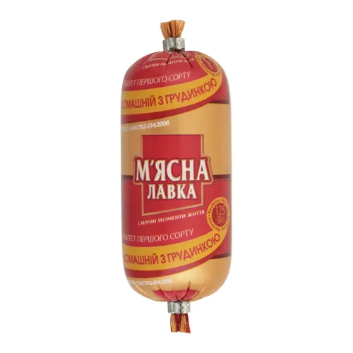 Паштет першого сорту Домашній з грудинкою М'ясна лавка 125г