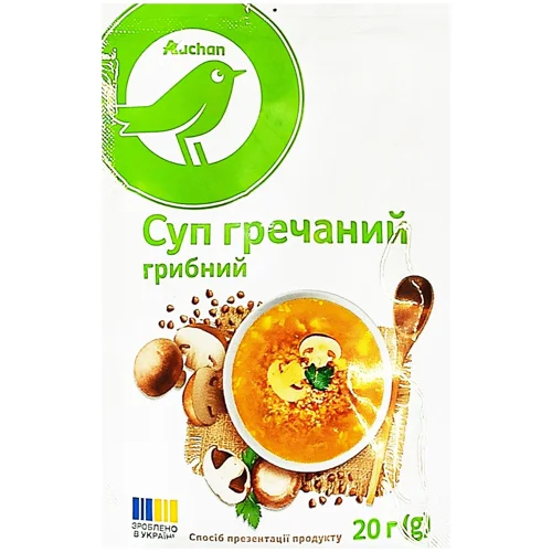 Суп Auchan гречаний з грибами 20г