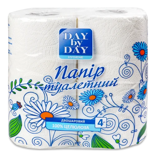 Туалетний Папір 2-Шаровий Hygiene Day by Day, 4 шт
