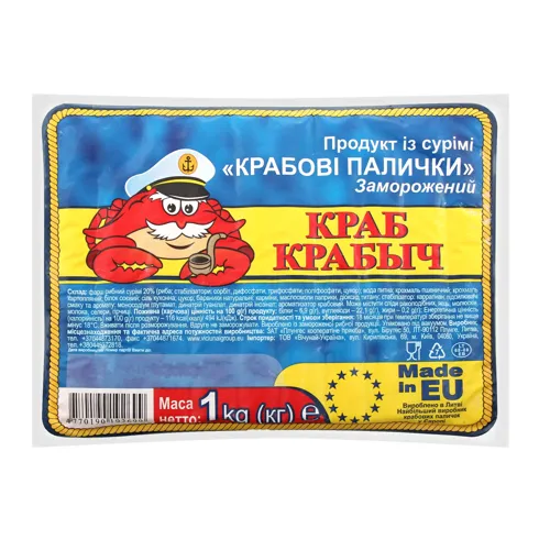 Крабові палички С/М 1кг 6шт