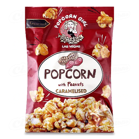Попкорн Popcorn Girl карамелізований з арахісом, 90г