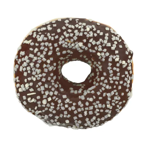 Пончик Mantinga Donut чорний з посипкою з білого шоколаду