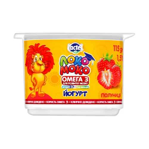 Йогурт 1.5% з полуницею Локо Моко 115г