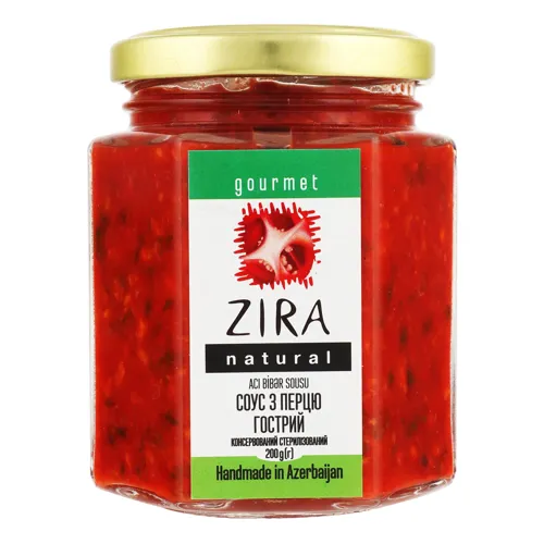 Соус з перцю гострий стерилізований Natural Zira с/б 200г