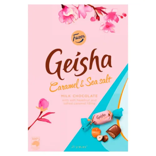 Цукерки Fazer Geisha з карамеллю та морською сіллю 150г