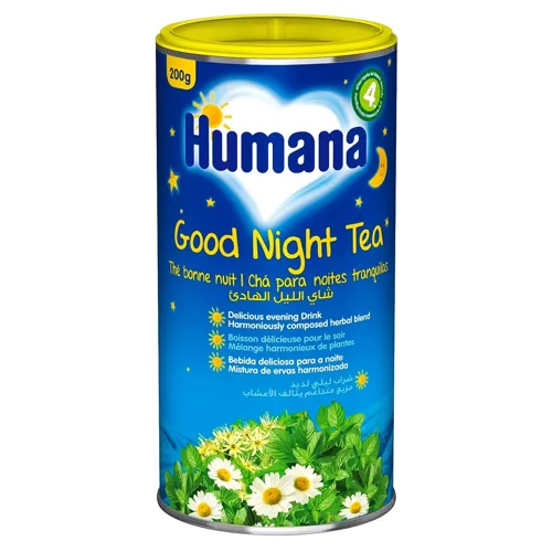 Чай Хумана Солодкі Сни дитячий трав'яний розчинний з 2 тижнів 200г туба