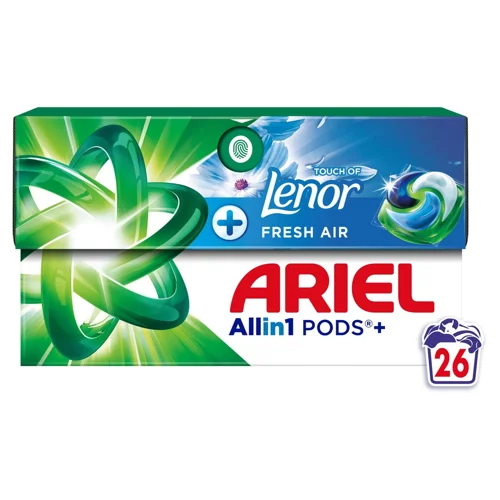Капсули для прання Ariel Lenor Дотик свіжого повітря 26шт