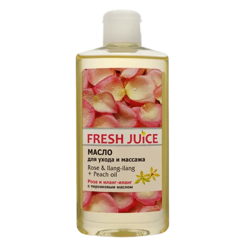 Масло Догляду та Масажу Rose & Ilang-Ilang + Персикове, 150 мл