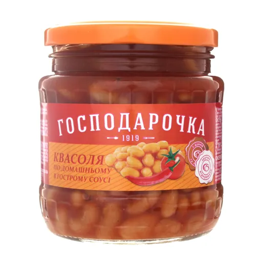 Квасоля по-домашньому в гострому соусі Господарочка 460г