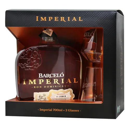 Ром Ron Barcelo Imperial 38% 0,7л + 2 келихи