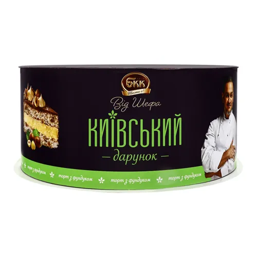Торт з фундуком Київський дарунок від Шефа БКК к/у 450г