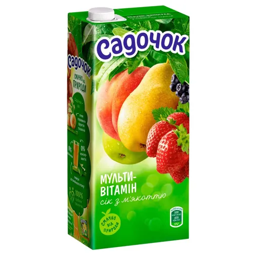 Сік Садочок мультивітамінний з м'якоттю 0,95л